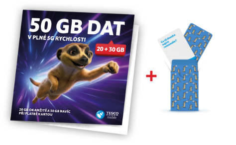 50 GB DAT + surikarty zdarma